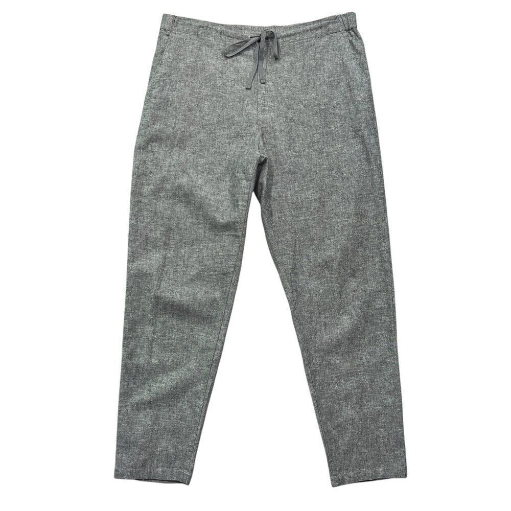 UNIQLO Women's Size Lage Gray Linen Blend‎ Pants